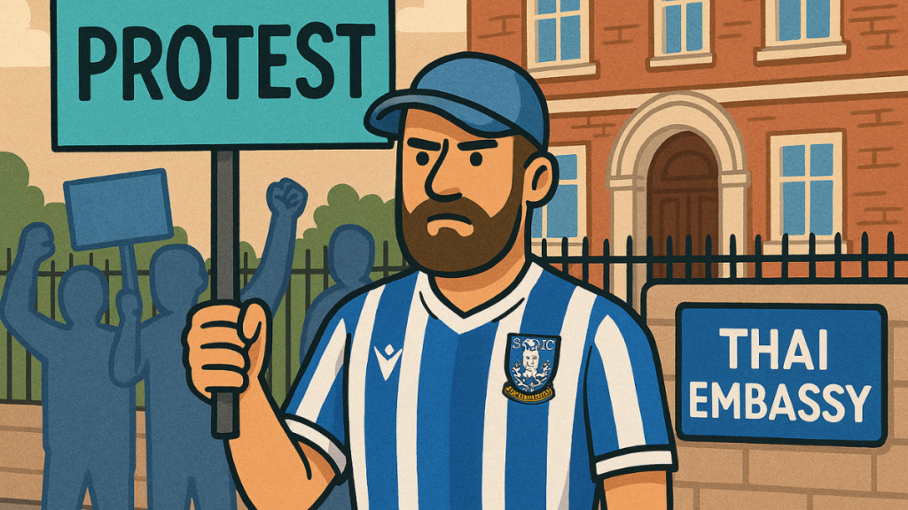 Sheffield Wednesday Thai Embassy protest